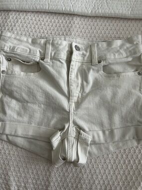American Eagle Outfitters White Denim Cutoff Shorts